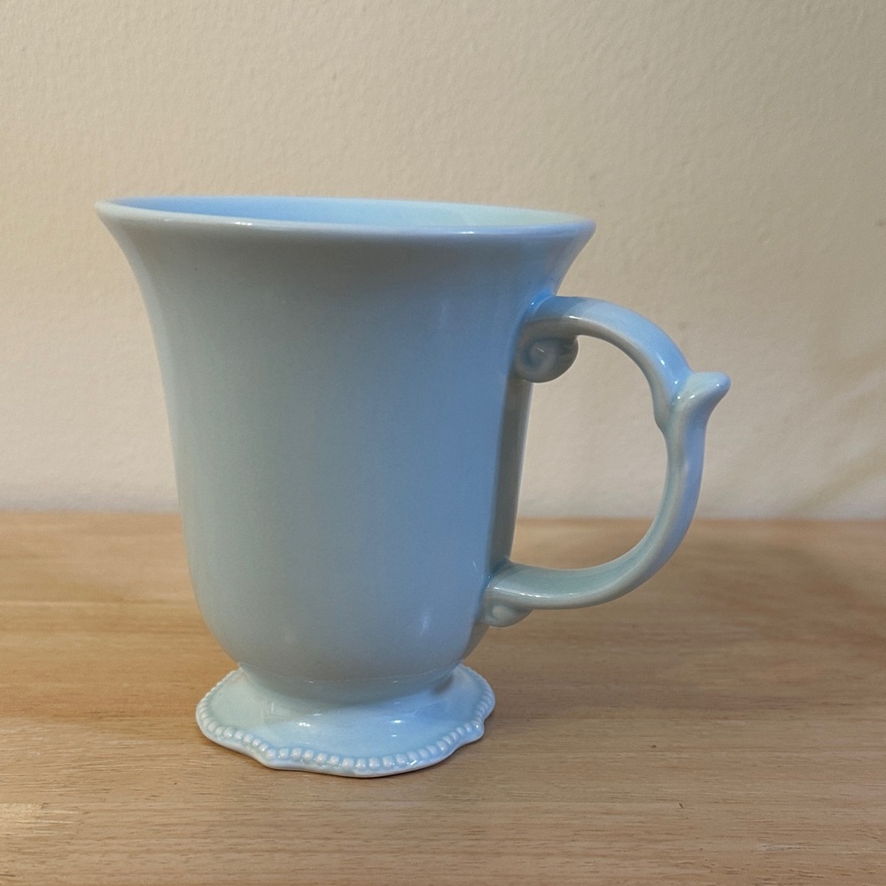 Charming Pastel Blue Ceramic Mug